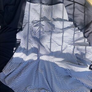 Banana Republic Blue and White Striped Skirt